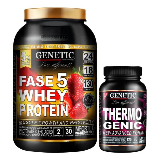 Músculos Definidos Whey Protein 1 Kilo + Thermogenic Genetic
