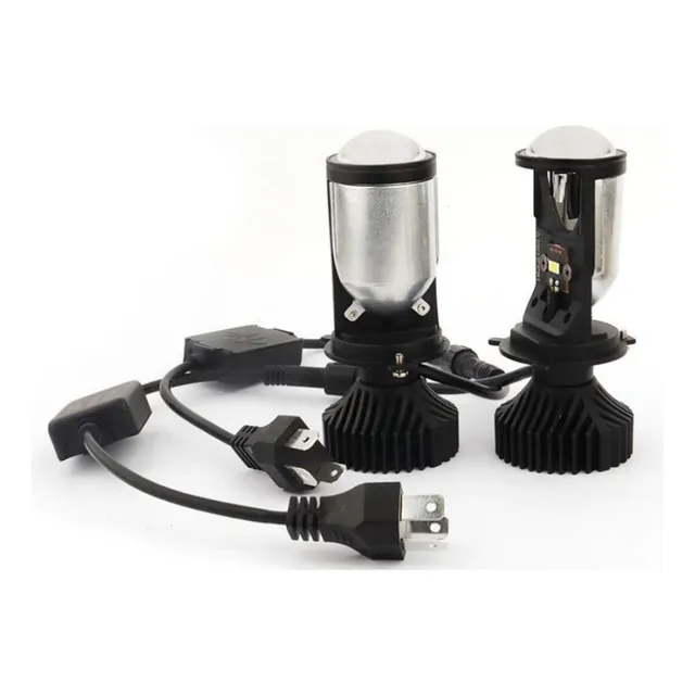 Lâmpada H4 Led Mini Projetor Canhão Elíptico Bi-lupa