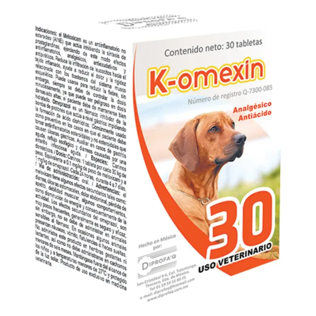 K-omexin 30 Mg (omeprazol | Meloxicam) Para Perro Con 30 Tab