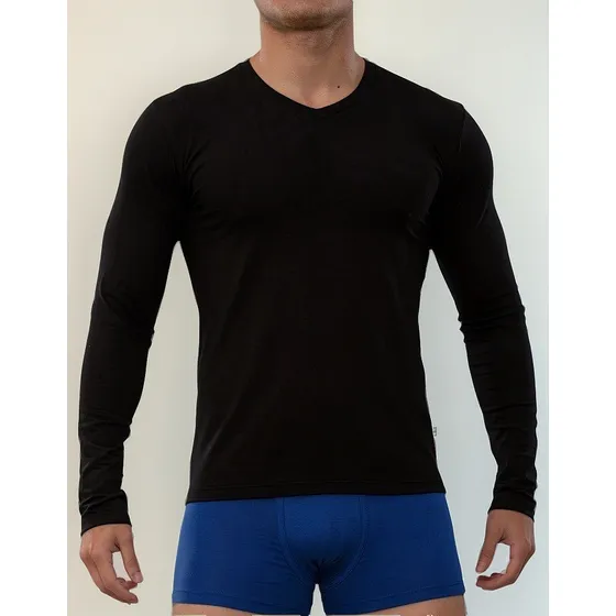 Polos  Manga Larga Fila Cuello V  100 % Algodon