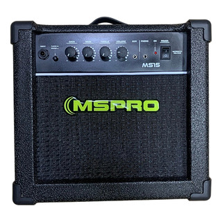 Amplificador Cubo Para Guitarra Mspro Ms15 15w Preto Bivolt Amplificador Cubo Para Guitarra Mspro Ms15 15w Preto Bivolt