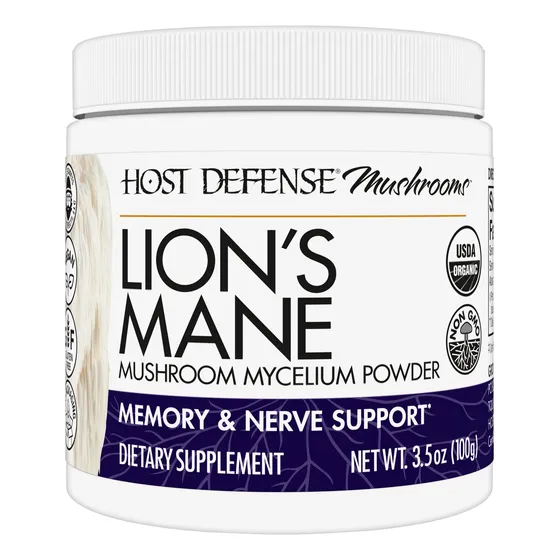 Suplemento Host Defense Lion's Mane En Polvo, 100 Ml, 66 Por
