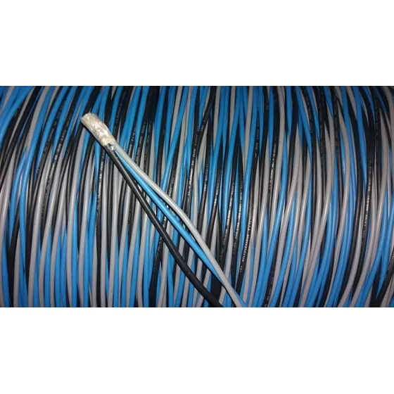 40 Metros Cabo Aluminio Triplex 3x16 Mm C/ 3 Vias Encapadas Sendo 2fase Encapada Preta E Cinza +1 Neutro Isolado Azul Cobertura Preto Cinza E O Neutro Azul