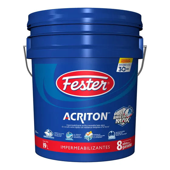 Impermeabilizante Fester Acriton Pro Shield Max 8 Blanco 19l