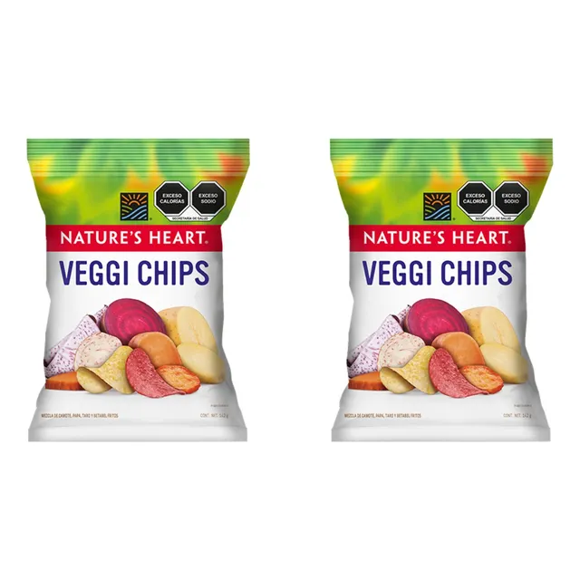 Pack 2 Veggi Chips Nature´s Heart Papa,camote,taro Y Betabel