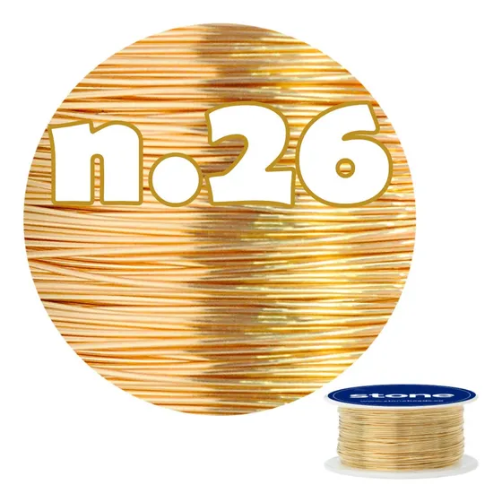Rollo Alambre N.26 Dorado Alambismo Golfi Bisutería Pulseras