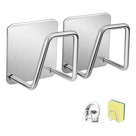 Soporte Esponja Lavaplatos Acero Inox + Adhesivo,organizador