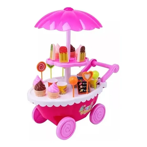 Carrito De Helados Con 36 Piezas Lyon Toys 