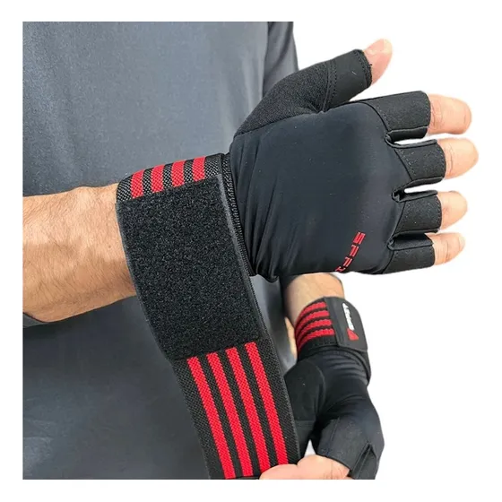 Guantes Con Muñequera Ajustable Sffit Crossfit Gym Barras