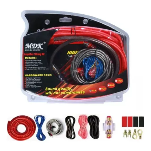 Cabos Rca De Áudio 4ga Kit De Instalação De Cabos De Áudio
