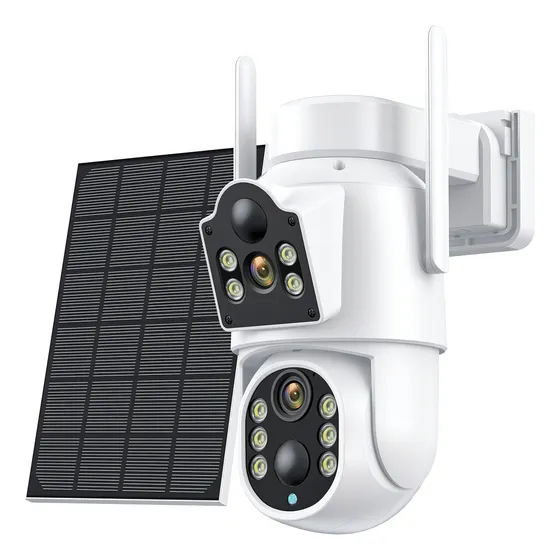 Cámara De Seguridad Solar Wifi Inalambrica Color Blanco