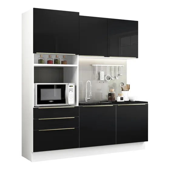 Madesa Gabinete De Cocina Integral Compacta 180 Cm Lux Bn
