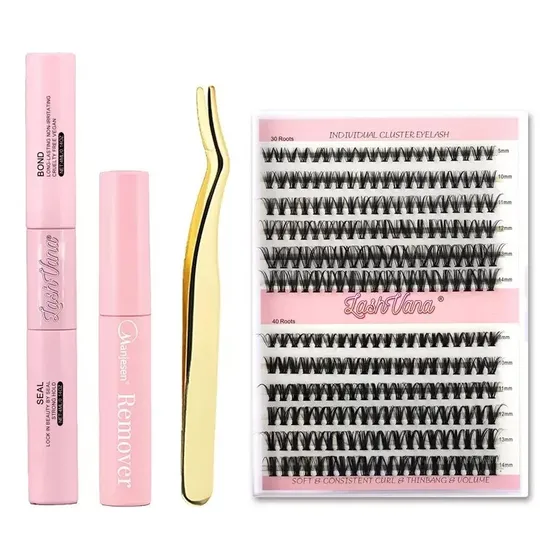 Extensiones Pestañas Diy, Kit De Racimos De Pestañas Mixto