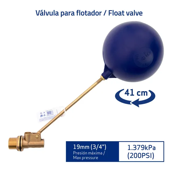 Valvula O Flotante De Bronce Con Boya 3/4 Griven