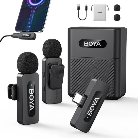 Micrófono Inalámbrico Boya By-v30 Para Ios Y Android Usb-c