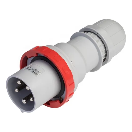 Ficha Industrial Macho 63a 3p+n+t 6h 346-415v Optima Scame Color Rojo