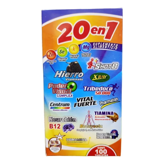 Hierro Bedoyecta 20 En 1 100 Tabletas