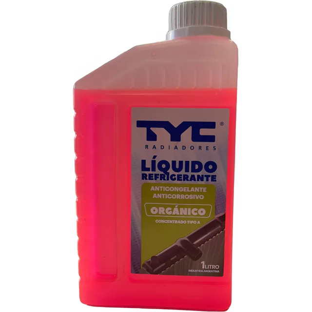 Liquido Refrigerante Organico Tyc Rojo 1 Litro
