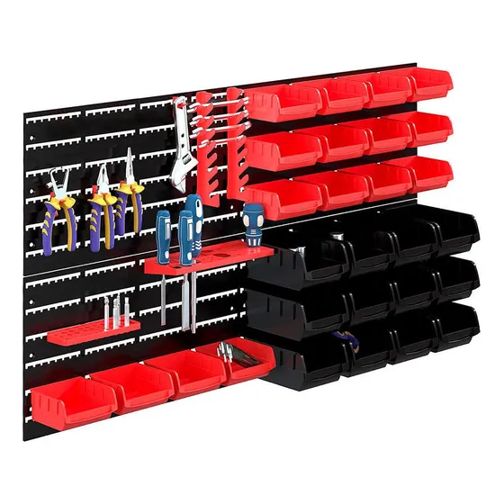 Organizador De Herramientas De Pared Nappo Tablero 46 Piezas Color Negro