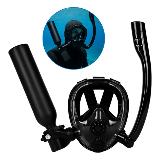 Mascara De Mergulho Snorkel Profissional Cilindro Oxigenio