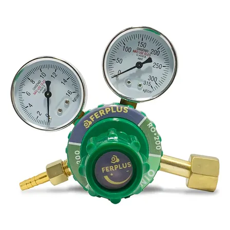 Regulador De Pressão Analógico Ferplus Ro-200 Para Solda Oxigênio