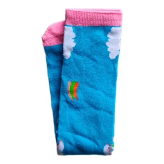 Medias De Algodón Hasta Las Rodillas Para Niñas Unicornio