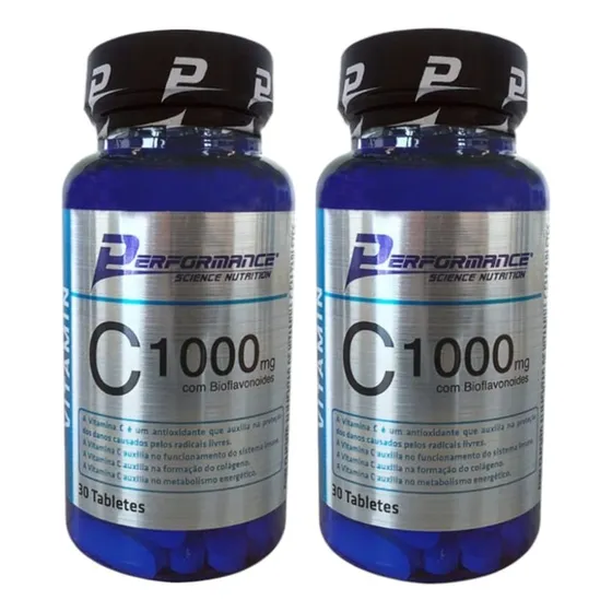Combo 2x Vitamina C 1000mg C/ Bioflavonoides 100 Tabs 