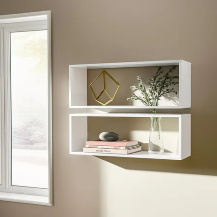 Kit 02 Nicho Decorativo Reforçado 50x25cm Quarto Cozinha