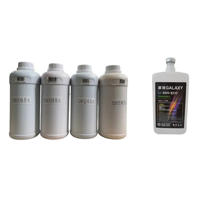 Kit De Tinta Eco Solvente I3200 (4litros) + 1 L De Solvente