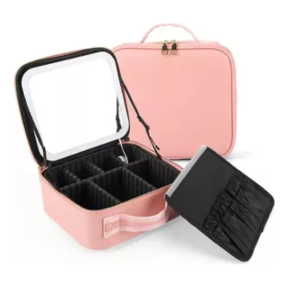 Maleta Portacosmeticos Organizadora De Maquillaje + Espejo