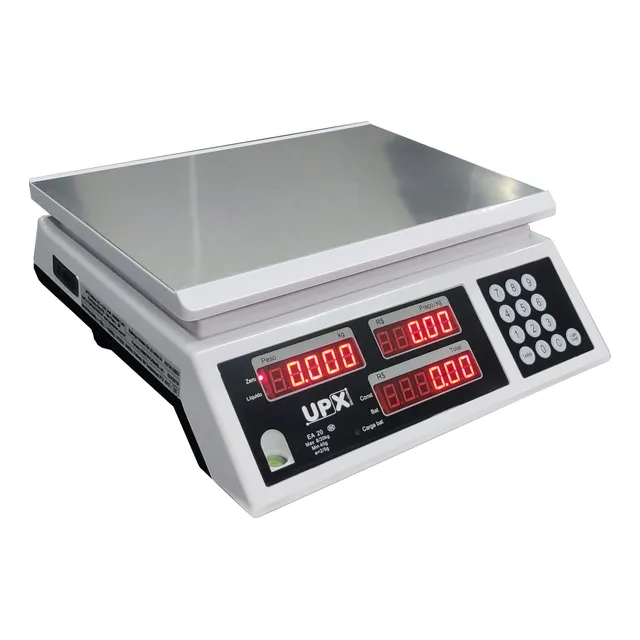 Balança De Feira 20kg Inmetro Leve C Bateria 140h Visor Led