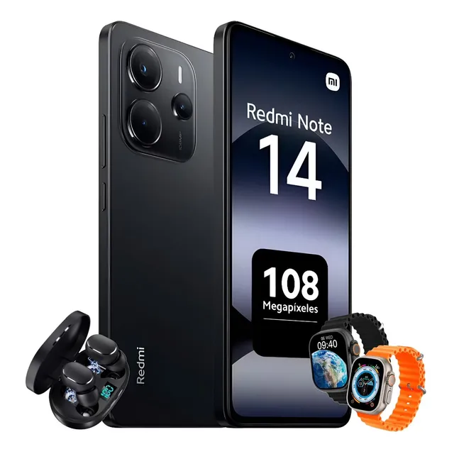 Xiaomi Redmi Note 14 256gb 8gb 4g Global + Fone E Relogio