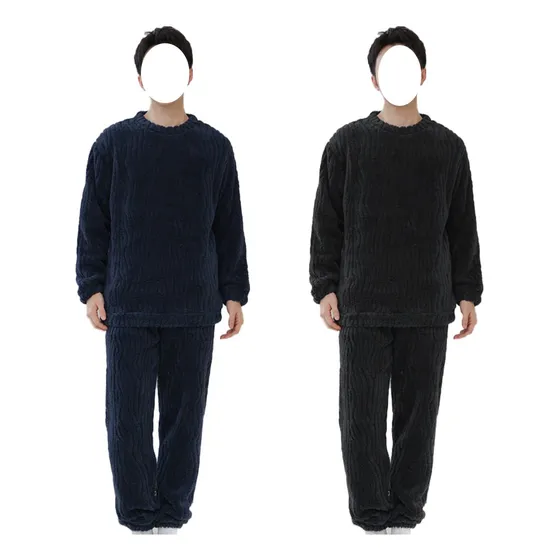 Pijama De Polar Hombre Hasta Xxl Conjunto Polera + Pantalon