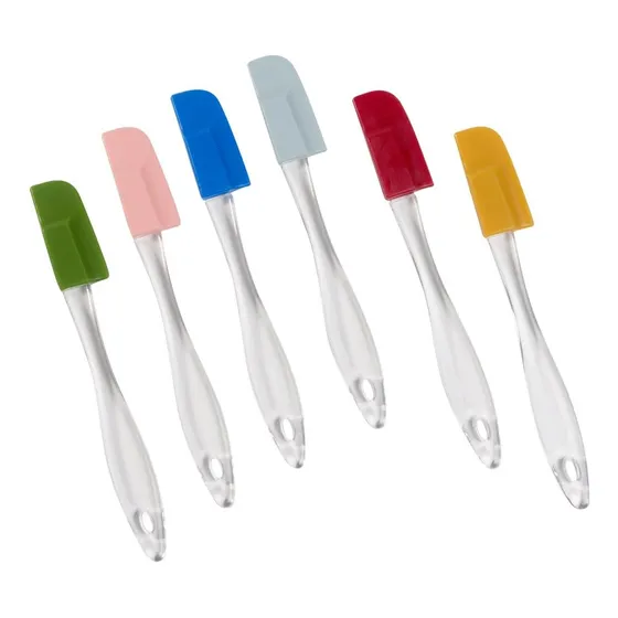 Juego De 6 Mini Espátulas De Silicona Resistentes Al Calor