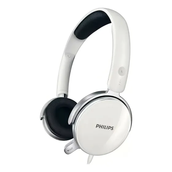 Auriculares Cableados 3,5mm Philips Shm7110u 100mw 40mm Color Blanco Luz Blanco