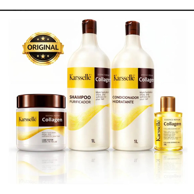 Kit Karssellé Shampoo + Cond 1l + Máscara + Óleo 7ml (mini)