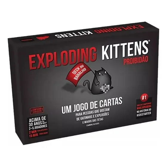 Jogo De Cartas Exploding Kittens Proibidão 18+ Galápagos