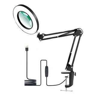 Lámpara Lupa Articulada Para Encimera/garra, Luz Led Profesi Lámpara Lupa Articulada Para Encimera/garra, Luz Led Profesi