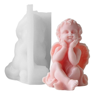 Molde 3d Angel Con Alas 10 Cm Molde Para Vela Molde 3d Angel Con Alas 10 Cm Molde Para Vela