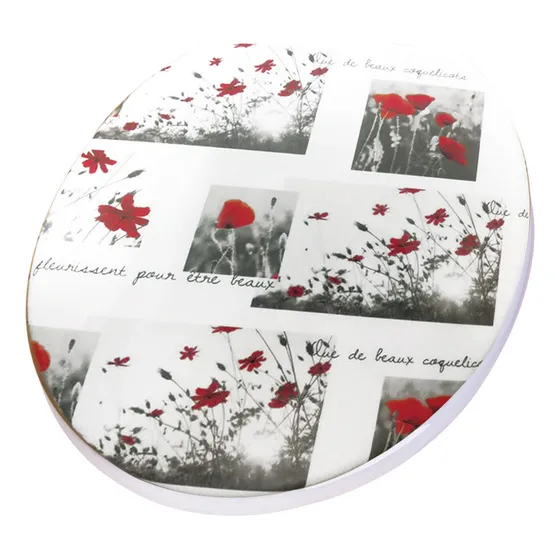 Asiento Tapa Estampada - Derpla - Modelos A Eleccion Color Estampado Flores Rojas