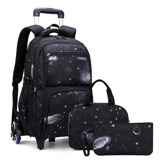 Mochila Con Ruedas Mitowermi Trolley Space-galaxy Para Niños Mochila Con Ruedas Mitowermi Trolley Space-galaxy Para Niños