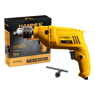 Furadeira Martelete De Impacto 3/8 Pol 10mm Concreto E Madeira 570w Gyfi2000 Hammer Furadeira Martelete De Impacto 3/8 Pol 10mm Concreto E Madeira 570w Gyfi2000 Hammer