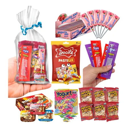Kit Guloseimas Sacolinha Surpresa 80 Itens
