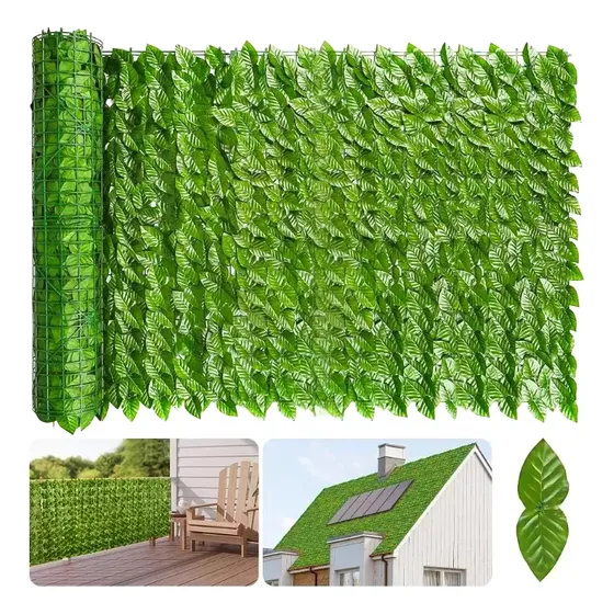 Follaje Rollo Muro Verde Planta Artificial Enredadera 1*3m