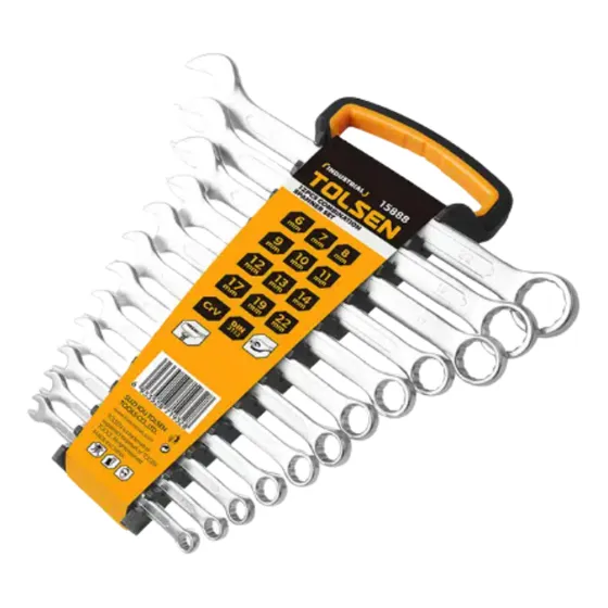 Tolsen Juego De Llaves Combinadas Acero Inoxidable 12 Pzas