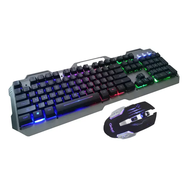 Teclado Gamer Metalico Retroiluminado Mouse 6d 3200dpi