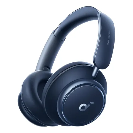Audífonos Diadema Gamer Soundcore Space Q45, Inalámbricos, Gamer, Cancelación Activa de Ruido (reduce hasta 98%), 50h con ANC y 65h estándar, Hi-Res, Bluetooth 5.3, LDAC, Cómodos, Color Azul