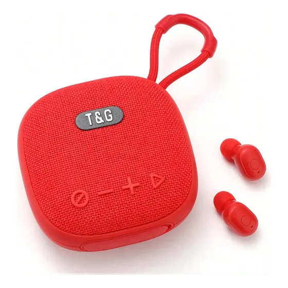 Caixinha De Som Portátil Com Fone Bluetooth Resintent A Água