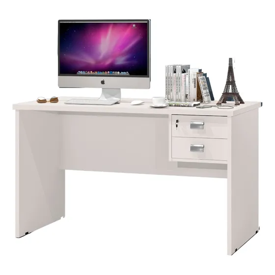 Escrivaninha J&A Móveis Taurus mdp de 304.8cm x 74cm x 60cm branco Pintura UV