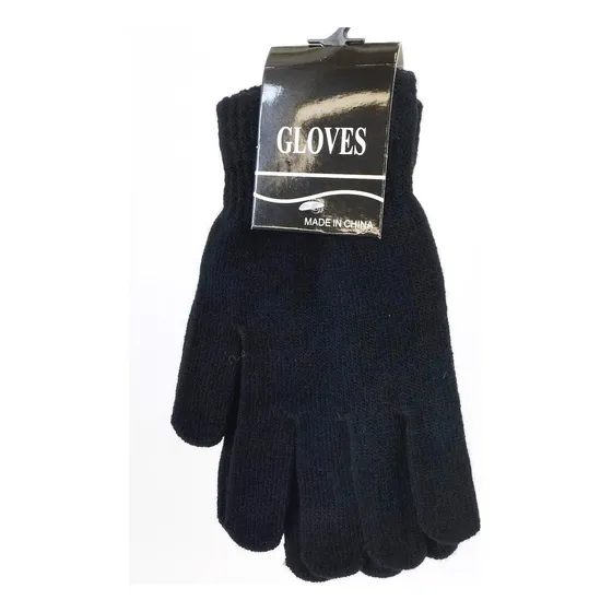 Par De Guantes Lana Acrílica Negro Blanco Gris Beige Unisex